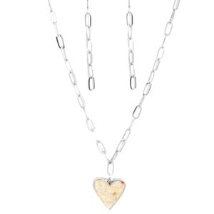 Kiss and SHELL - necklace and earrings set